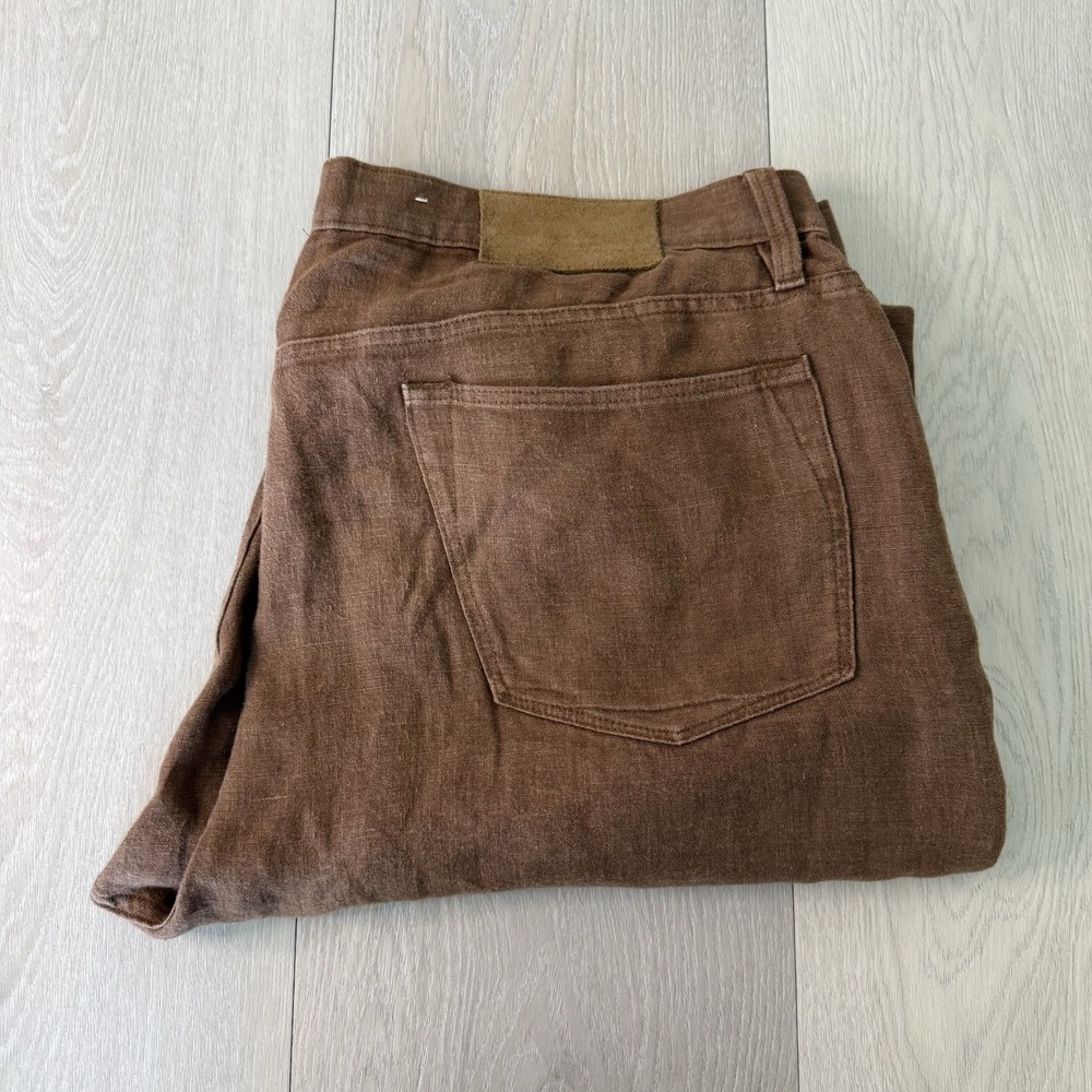 Todd Snyder 100% Linen Pants Mens 36x32 (Measure 38") Brown Lightweight Casual
